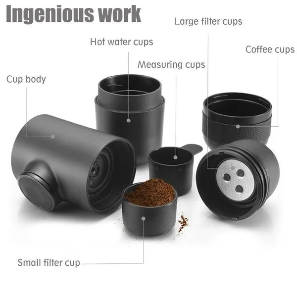 Sokoneo™ MiniPress — Espresso crémeux en 60 s, sans électricité